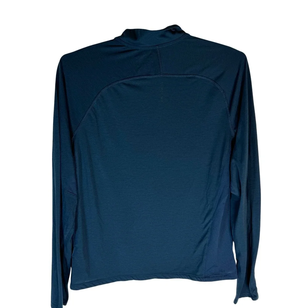 The North Face Mens Quarter Zip Pullover Blue Athletic Hiking Shirt Large 2451